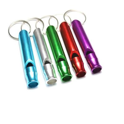 Aluminum Survival Whistle With Key Ring Emergency Whistle Outdoor Camping Hiking Cheerleading Training Tool Survival kits