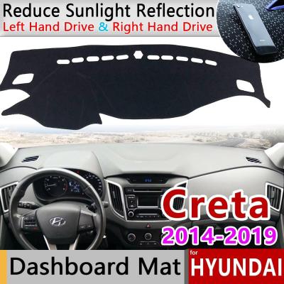 สำหรับ Hyundai Creta Ix25 2014 2015 2016 2017 2019 2018ป้องกันการเสื่อกันลื่นแผ่นคลุมแผงหน้าปัดรถยนต์ที่บังแดดพรมแดชแมทอุปกรณ์เสริมรถยนต์
