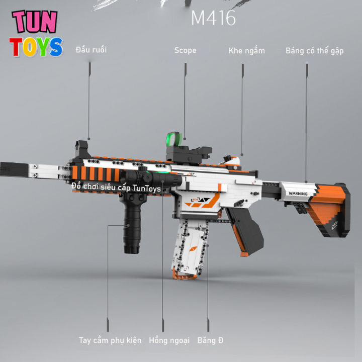 Đồ Chơi Lắp Ráp Phát Triển Trí Tuệ PUBG CSGO FREEFIRE Mô Hình súng Rifle  SCAR MK14 M416 VECTOR Với 500 Mảnh Ghép  MixASale