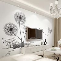 Black Sticker Creative Dandelion Wall Cover Decals Home Deor Removable Vinyl Stickers for Kids Room Living Room Decorations Wall Stickers  Decals