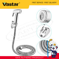 Vastar ห้องน้ำ Shattaf อะแดปเตอร์สเปรย์มือถือหัวฝักบัวชำระล้างผนังท่อยึดผนังชุด (1ชิ้นหัวฝักบัว,1ชิ้นท่อ,1ชิ้นติดตั้งฐาน)