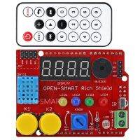 Rich Shield รีโมท Ir พร้อมตัวรับอินฟราเรดกริ่ง Led ไฟแต่งรถตัวจับอุณหภูมิ24c02 Eeprom สำหรับ R3 Arduino Uno