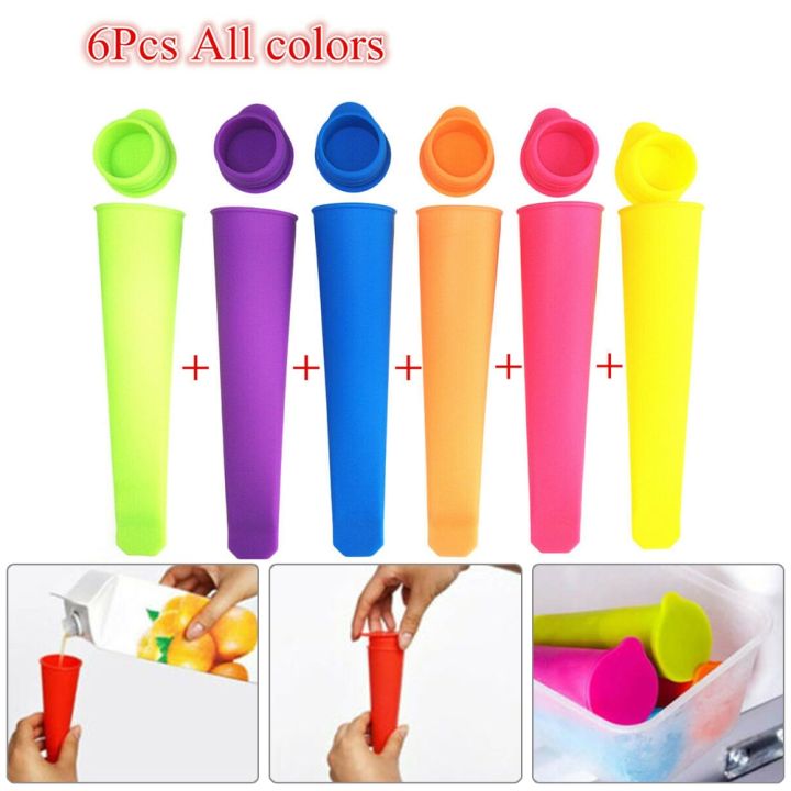 hot-cw-1-6pcs-silicone-mold-diy-popsicle-makers-yogurt-jelly-pop-tools-accessories
