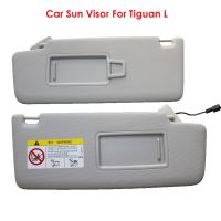 Car Styling Gray Left / Right Interior Sun Visor Panel Makeup Mirror With Cable For VW TIGUAN L2018 5TD857521 5TD857522