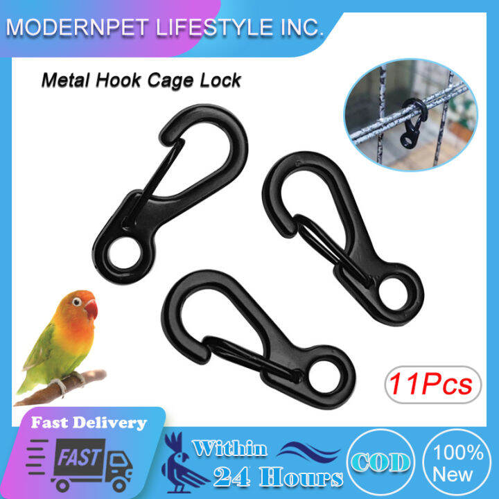 10Pcs Metal Hook Cage Lock Bird Cage Clips Door for Fixing Parrot Cage