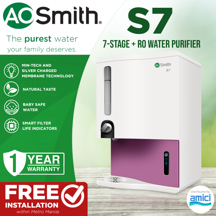 A. O. Smith S7 7-Stage RO Water Purifier, with Mineralizer and  Silver-Charged Membrane | Lazada PH