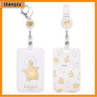 SHENGZU 2Pcs เป็ดและเป็ด ห่วงโซ่กุญแจ พลาสติกสำหรับตกแต่ง ที่ใส่ป้าย ของใหม่ ที่ใส่บัตรประชาชน ออฟฟิศสำหรับทำงาน