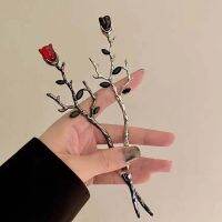 Vintage Rose ดอกไม้ผม Sticks สำหรับผู้หญิงโลหะง่ายดาบงู Diy ตะเกียบ Hairpins ทรงผมออกแบบเครื่องมือ Accessories