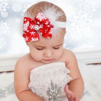 【YF】 Christmas Baby Girl Headband Infant Hair Accessories Cloth Tie Newborn Headwear Tiara Headwrap Gift Toddlers Bandage Ribbon Bows