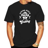 Mens Stand Back Papa Is Grilling Funny Fathers Day Top T-Shirt Funny Mens Tops Tees Design T Shirts Cotton 3D Printed