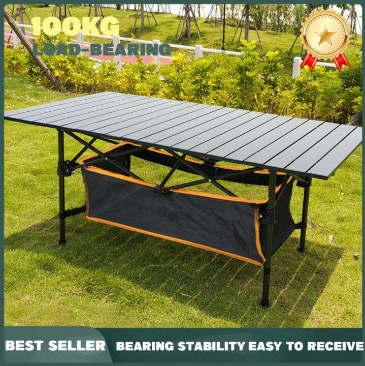 Outdoor Folding Table Aluminum Alloy Camping Picnic Barbecue Table
