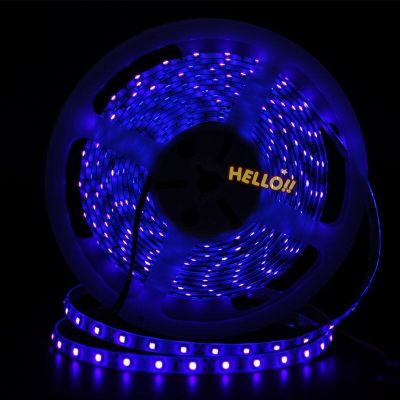 5M 3528 UV Purple DC12V 300 LED Flexible 395-400NM UV Ultraviolet White PCB Led Flexible Strip Light Tape Black lamp lighting Rechargeable Flashlights