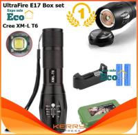 Eco BOX Set UltraFire ไฟฉายแรงสูง ไฟฉายพกพา XM-L T6 (E17)