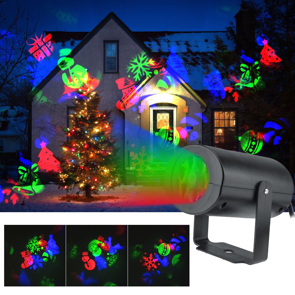 Festival Christmas Decor Snowflake Projector LED Lights Xmas Laser Outdoors Lamp 