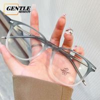 (GENTLE MOSCOT)  แฟชั่นสแควร์กรอบแว่นตา Tr90 Ins ง่ายป้องกันแสงสีฟ้าแว่นตา