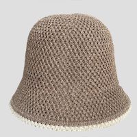 【YD】 Hollow breathable bucket hat for women fashion 2023 summer eaves caps ladies Sunshade knitted basin