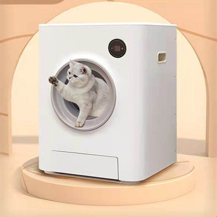 8L Large Capacity Automatic Cat Litter Box Fully Enclosed Toilet