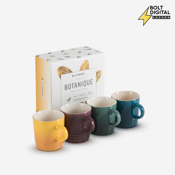 Le Creuset The Botanique Collection Set Of 4 Espresso Mugs