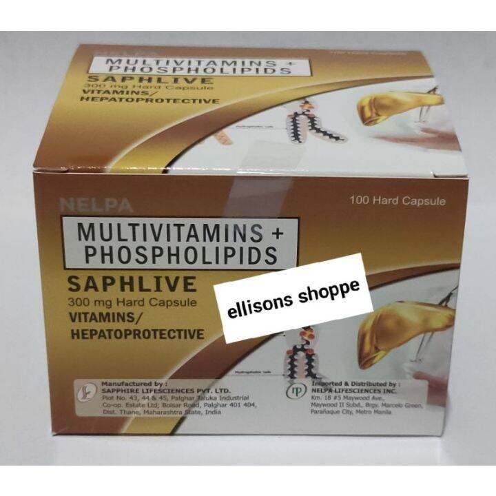 SAPHLIVE Multivitamins Phospholipids 300mg 100 Hard Capsules Lazada PH
