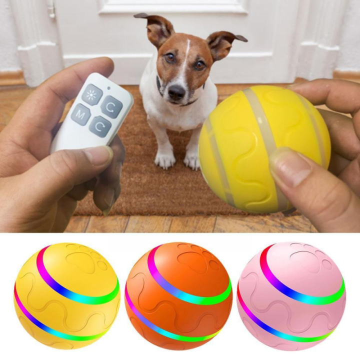 สมาร์ทอินเตอร์แอคทีของเล่นสัตว์เลี้ยงสำหรับสุนัขแมวบอล-usb-ชาร์จตลกไฟฟ้าอัตโนมัติหมุนกระโดดเล่นตลกลูกบอลกลิ้ง