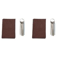 2X Guitar Bridge Saddle Nut Files Set - 13 Size Needle Files with Circular Section and 9 Pcs Sand Paper Silver