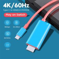 UKYEE USB Type C to HDMI Conversion Cable for TV Docking Mode on Nintendo Switch Steam Deck Samsung Dex Station 4K for Travel