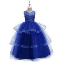 ZZOOI Girl Dress 6 Colors 120cm-170cm Children European and American Long Skirt Gauze Ball Gown Princess Vestidos Party Performance