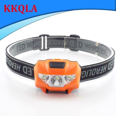 QKKQLA AAA Battery Small Head Light Lamp 3W Mini COB LED Headlamp Frontal Flashlight Torches Headlight For Camping Running
