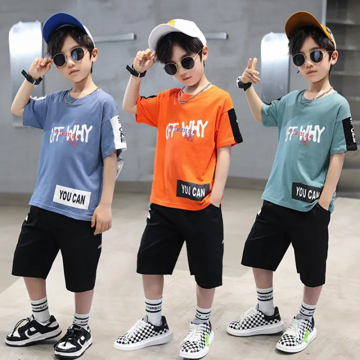 Children Boys Tracksuits New Summer Loose Tshirt + Shorts 2pcs Clothes Sets  Fashion Cool Sports Suit Kids Boy Outfits 4 5 6 7 8 9 10 11 12 Years |  Lazada PH