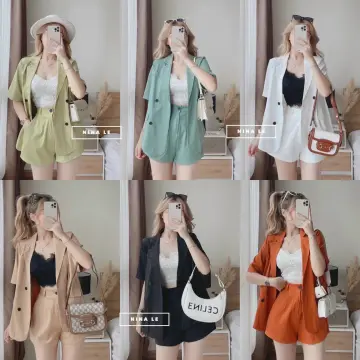 Tổng hợp 77 về bộ vest nữ quần sooc mới nhất  coedocomvn