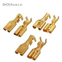 Brass Gilded 7.8mm Crimp Terminal Cold Press Plug In Cold Crimping Connector DJ625-7.8X0.8C DJ623-E7.8X0.8 For Car Electrical Circuitry  Parts