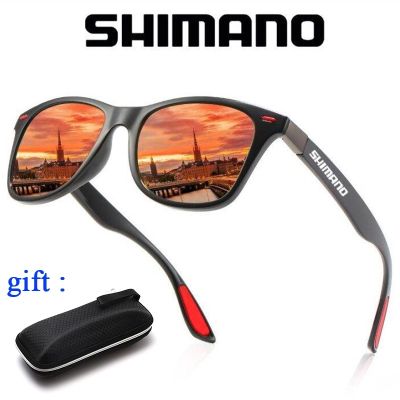 hunshipengshengshangmao 【ประเทศไทย มีสินค้า】Shimano แว่นตากันแดด เลนส์โพลาไรซ์ UV400 สําหรับขี่จักรยาน ตั้งแคมป์ เดินป่า ตกปลา กีฬากลางแจ้ง