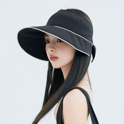 [hot]COKK Summer Hats For Women Sun Hat Wide Brim Sunscreen Foldable Beach Hat With Bow Outdoor Sunshade Casual Travel Sunhat Gorras