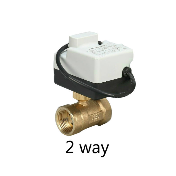 2 way motorized ball valve electric ball valve motorized valve Three line two way control AC220V DN15-DN50