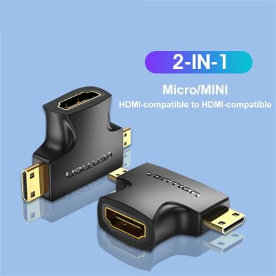 1080p 60hz Display Projection Adaptor For Projector Cable Connector Micro Adapte For Camera Tv 2 In 1 Micro Hdmi compatible