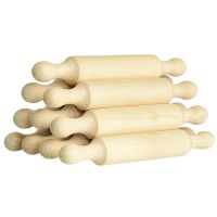 30X Wooden Mini Rolling Pin 6 Inches Long Kitchen Baking Rolling Pin Small Wood Dough Roller for Children Fondant Pasta