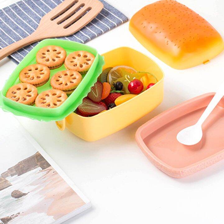 hamburger-lunch-box-kid-bento-box-food-container-creative-burger-children-lunch-box-food-container-storage-with-children-fork