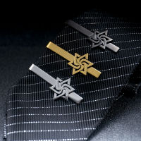 Tangula เกลียว Star Of David Tie คลิปสแตนเลสผู้ชายชุด Tie Collar Pin R Judaism Amulet เครื่องประดับสำหรับเจ้าบ่าว