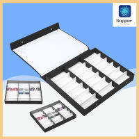 【ราคาถูกสุด】18 Glasses Organizer กริดแว่นตากรณีกล่องเก็บแว่นกันแดดเครื่องประดับภาชนะจัดแสดง