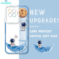 ZeroQiQi เคสโทรศัพท์ Hp Itel S23กันกระแทกแบบดั้งเดิมการ์ตูนนักบินอวกาศเคสโทรศัพท์คริสตัลคลุมทั้งหมดปลอกอ่อนเคสมือถือใสป้องกันกล้อง