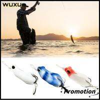 WUXU 2pcs พร้อมรางเลือด เหยื่อตกปลา umpan katak FROG Lure ตะขอคู่ 6.5ซม. 14.8กรัม เหยื่อกบ topwater กิจกรรมกลางแจ้งกลางแจ้ง กับเลื่อม เหยื่อล่อแบบนิ่ม