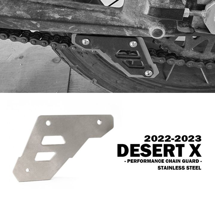 desertx-อุปกรณ์เสริมสำหรับรถจักรยานยนต์-ducati-desertx-2022-2023ฝาครอบโซ่ป้องกันประสิทธิภาพใหม่สแตนเลส
