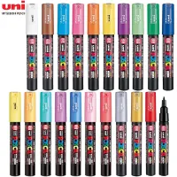 1PCS Uni POSCA Colores ปากกามาร์กเกอร์อะคริลิค PC-1M Plumones Rotuladores POP โปสเตอร์ปากกา/Graffiti โฆษณาโรงเรียนอุปกรณ์ศิลปะ-zptcm3861