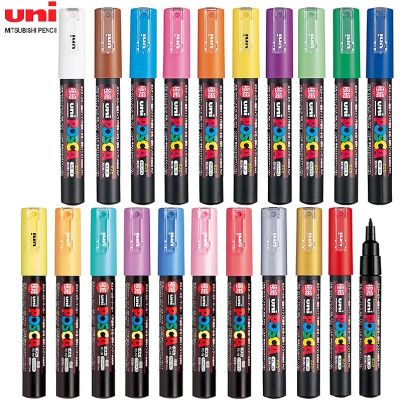 1PCS Uni POSCA Colores ปากกามาร์กเกอร์อะคริลิค PC-1M Plumones Rotuladores POP โปสเตอร์ปากกา/Graffiti โฆษณาโรงเรียนอุปกรณ์ศิลปะ-zptcm3861