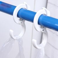 CW 2Pcs Plastic S Shaped Hooks Anti Skid Dropping Closed Latch Hanging TowelHatS Hooks ForBathroom