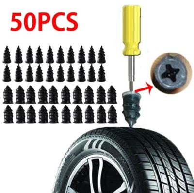 【CW】 Tire Repair for Motorbike Car Tubeless Tyre Puncture Rubber Screw Patches Set
