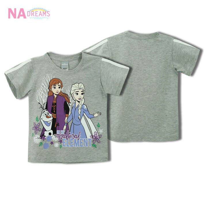 disney-เสื้อยืดคอกลม-เด็กเล็ก-frozen-โฟเซ่น-ผ้า-cotton-ผสม-spandex-เสื้อยืด-คอกลม-เสื้อคอกลม-nadreams