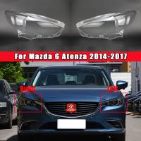 ฝาครอบไฟหน้าแผ่นเรืองแสงเลนส์รถสำหรับ Mazda 6 Atenza 2014 2015 2016 2017ฝาครอบไฟหน้าโป๊ะไฟแบบโปร่งใสอัตโนมัติ