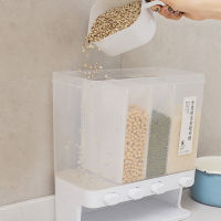 Plastic Food Storage Box Kitchen Sealed Cans Airtight Pantry Multigrain Cereal Rice Tank Container Dried Beans Fruit Tea Jar 8L