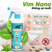 Xịt đuổi muỗi, côn trùng mùi thảo mộc VIMNANO 500ml